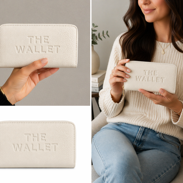 The Luxe Zip Wallet – Off White