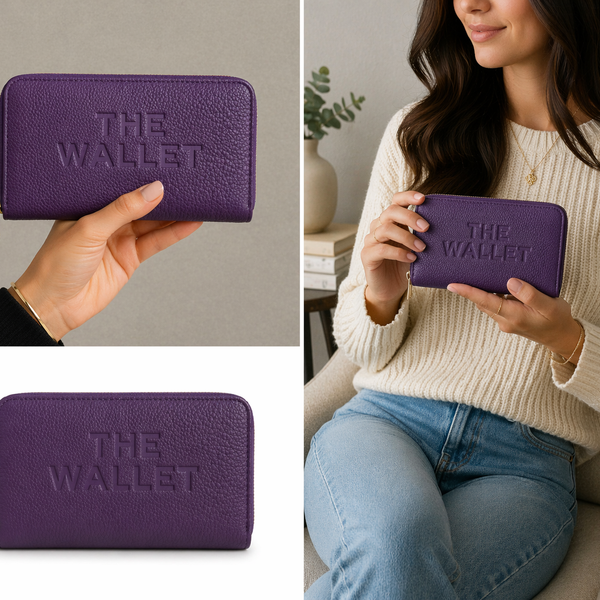 The Luxe Zip Wallet – Purple