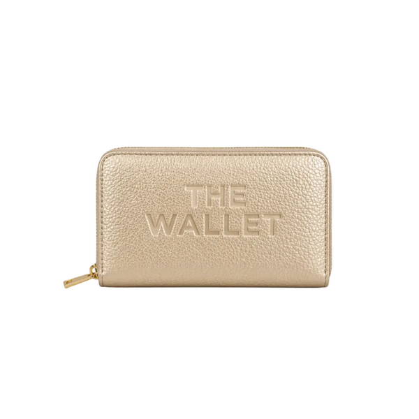 The Luxe Zip Wallet - Light Gold