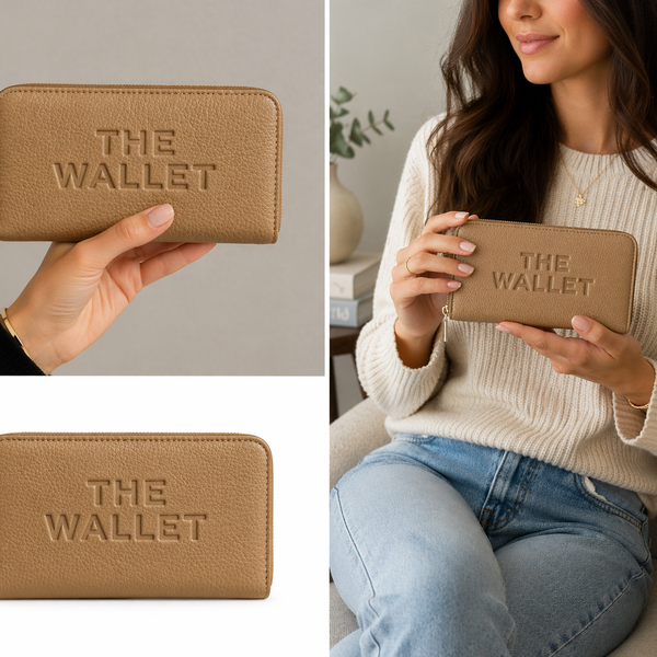The Luxe Zip Wallet – Mocha Mousse