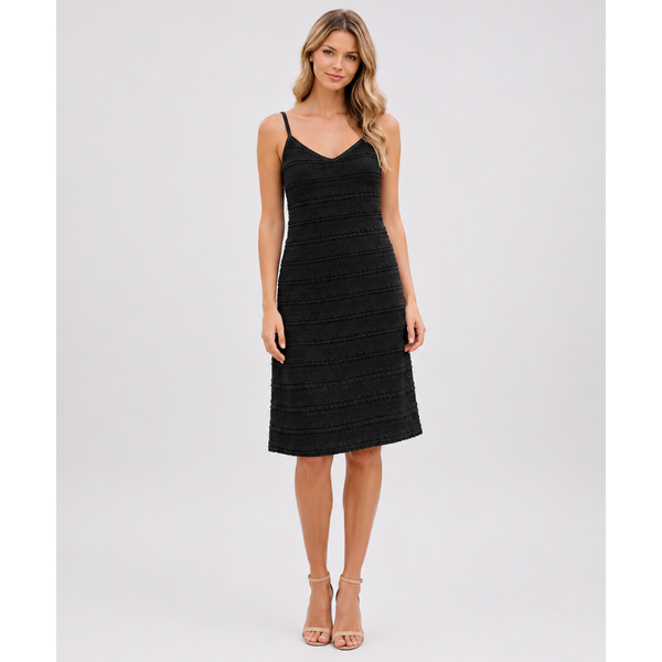 The Whisper Tier Dress In Black