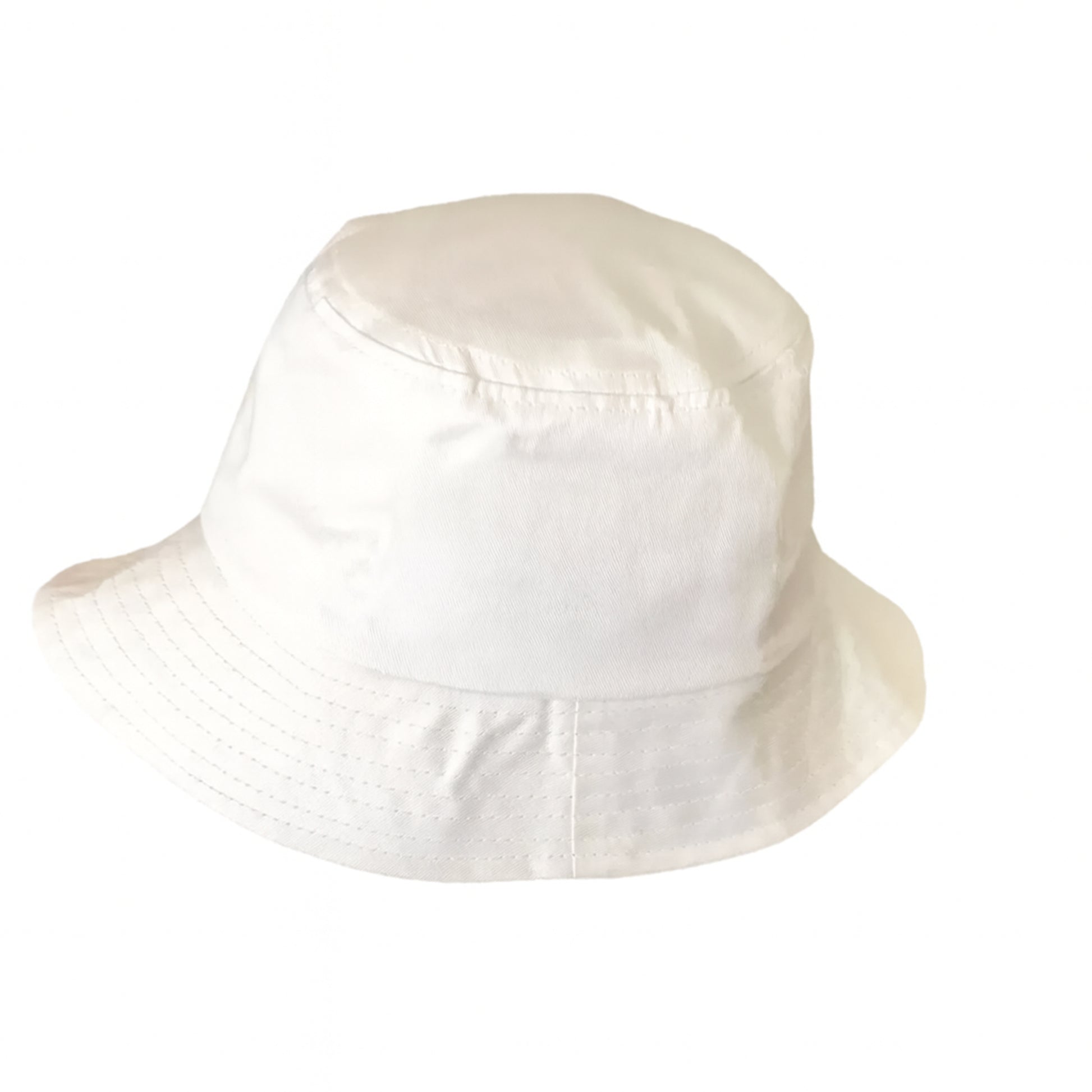Unisex classic white bucket hat – lightweight summer sun hat