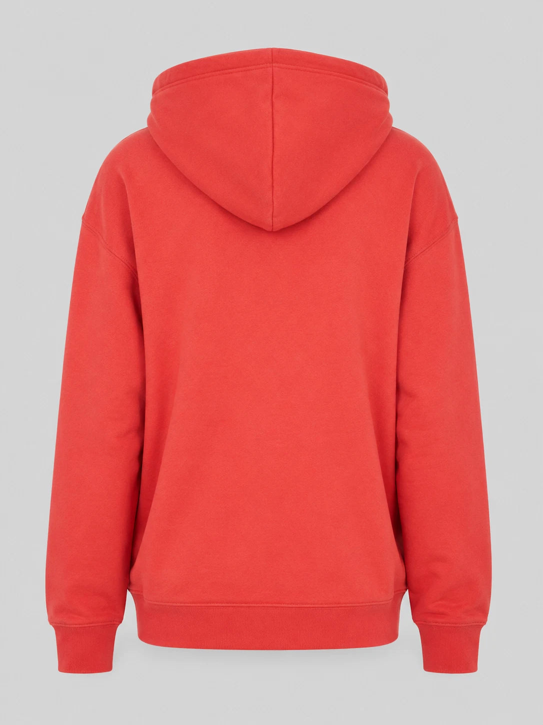 Coral women’s JDN full zip hoodie with drawstring hood, front pockets and ribbed trims.