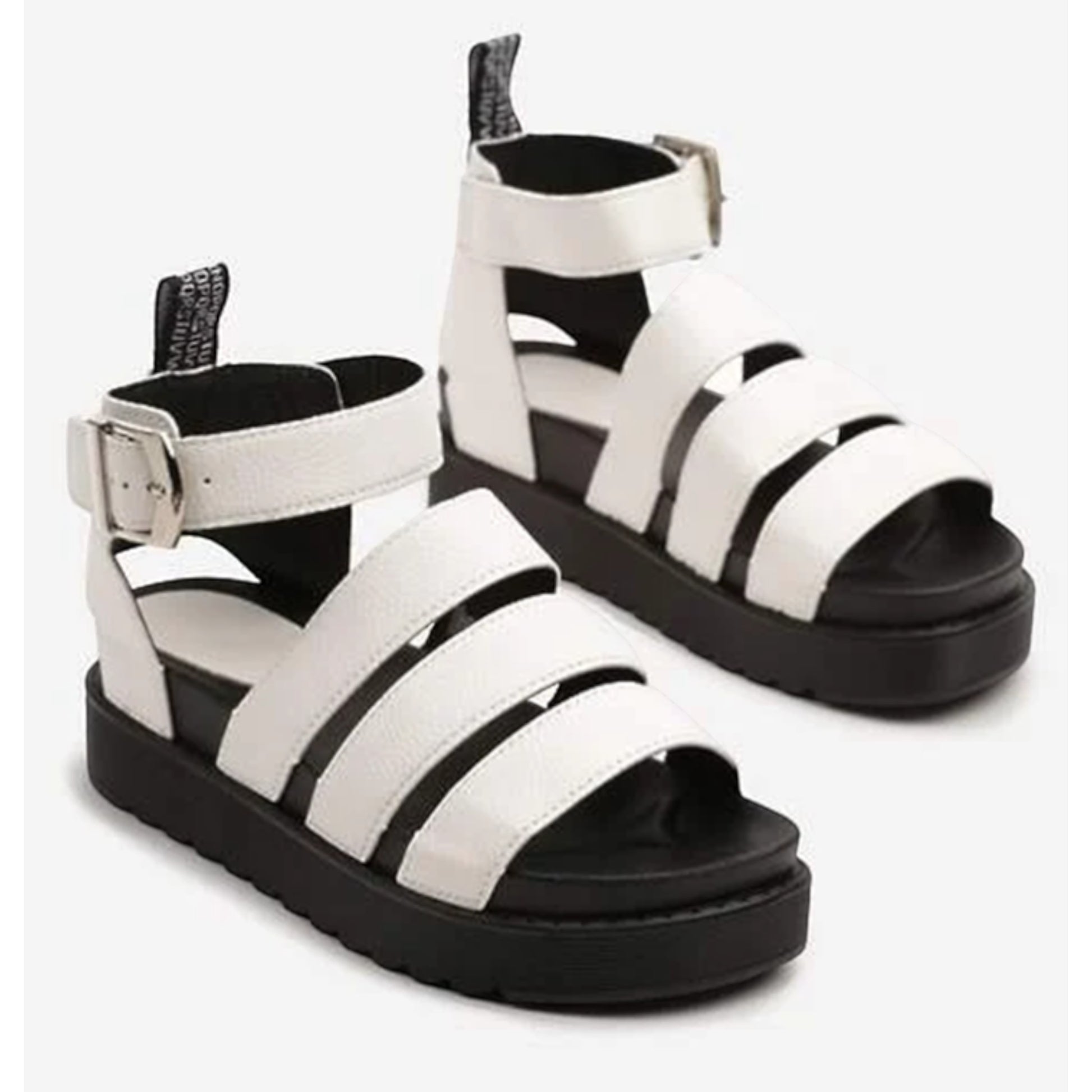 Strappy women’s gladiator sandals with chunky platform sole, open toe design