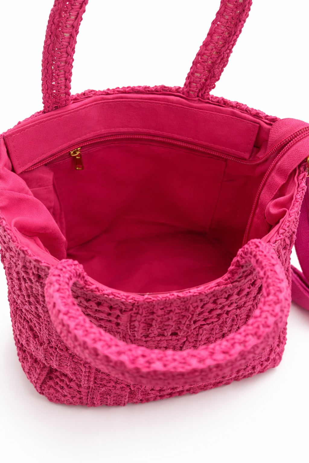 Ladies woven paper beach shoulder bag with adjustable strap