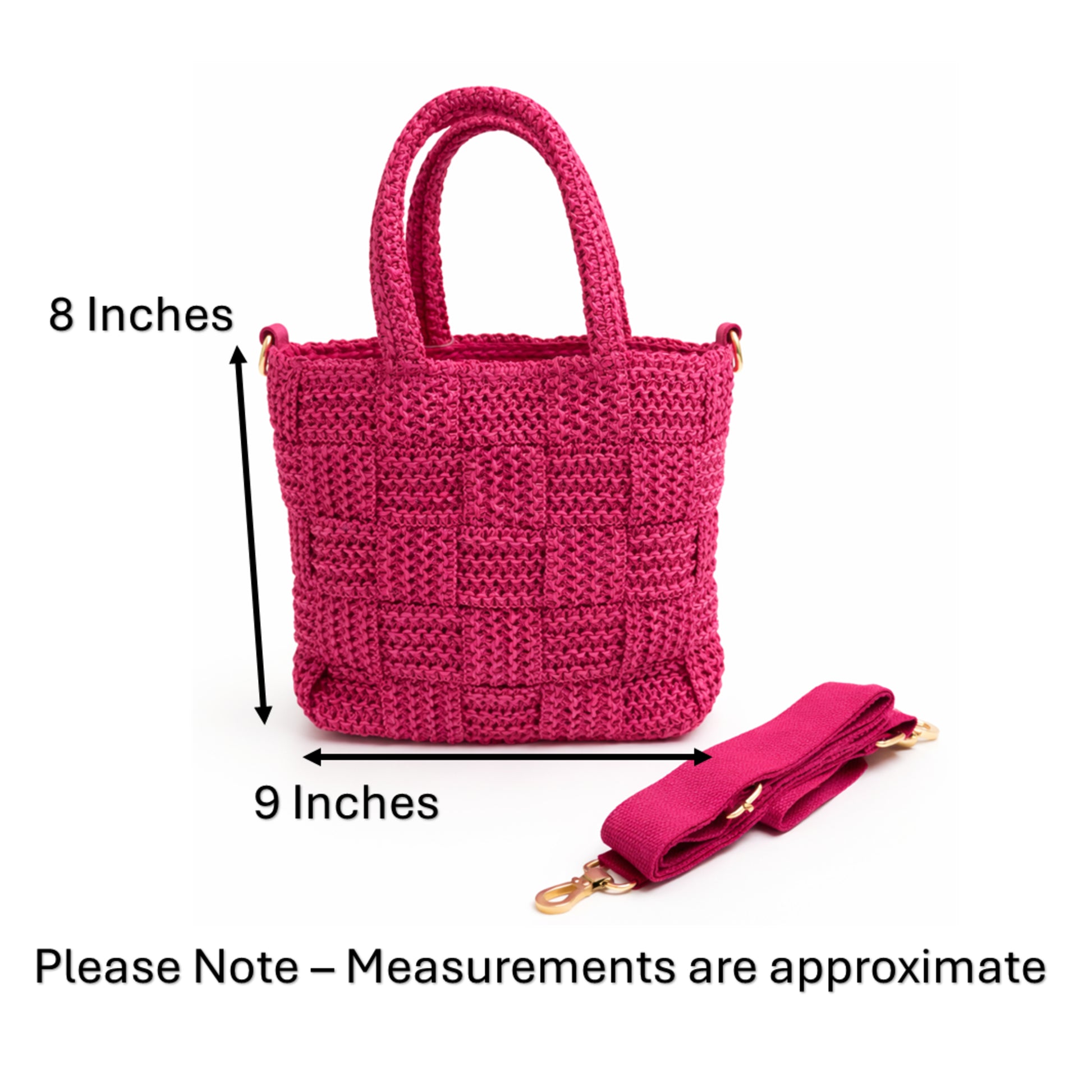 Ladies woven paper beach shoulder bag with adjustable strap