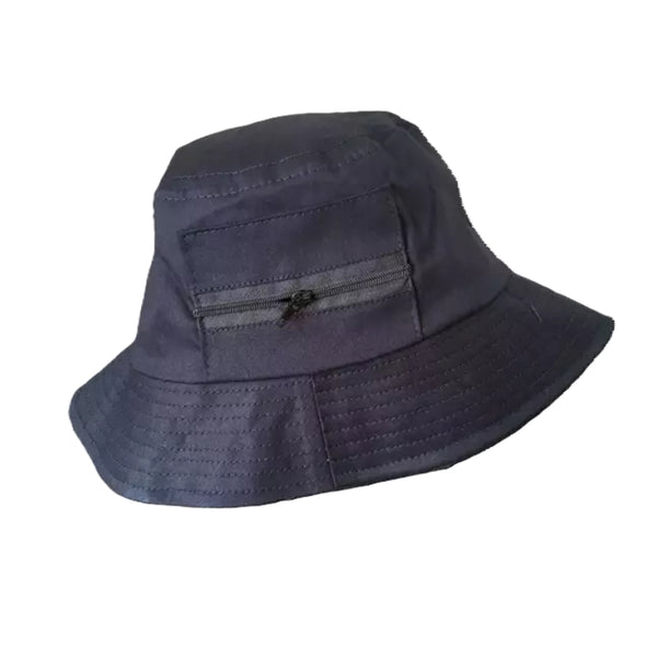 Classic Unisex Bucket Hat With Zip Pocket