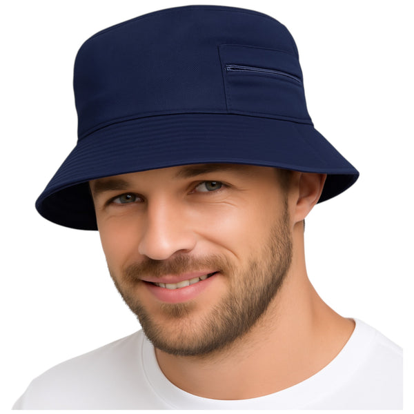 Classic Unisex Bucket Hat With Zip Pocket