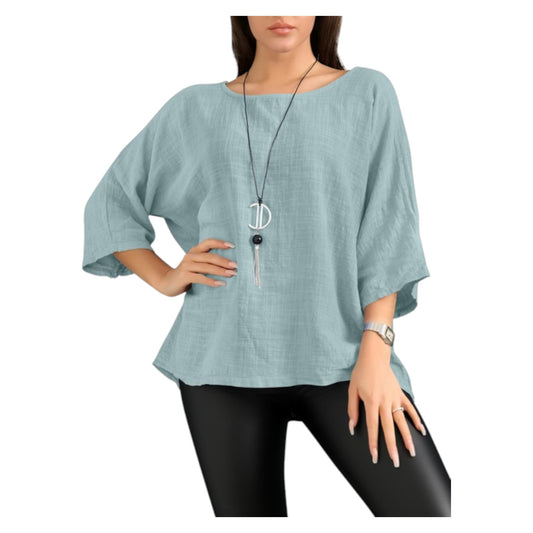 Ladies Plain Italian Top - 100% Cotton (15 Colours)
