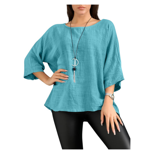 Ladies Plain Italian Top - 100% Cotton (15 Colours)