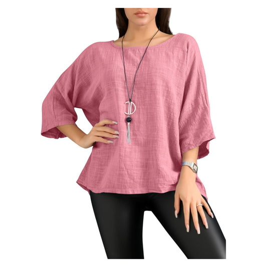 Ladies Plain Italian Top - 100% Cotton (15 Colours)